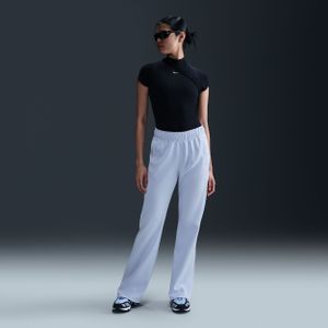 Nike Windrunner aansluitende knit damesbroek met halfhoge taille - Blauw