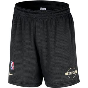 Milwaukee Bucks Nike NBA-herenshorts met mesh - Zwart