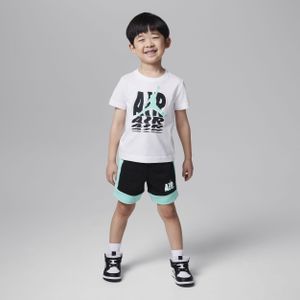 Jordan Galaxy set met shorts van sweatstof voor peuters - Zwart