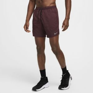 Nike Stride Dri-FIT hardloopshorts met binnenbroek voor heren (18 cm) - Rood