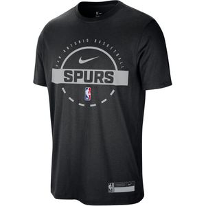 San Antonio Spurs Authentics Nike NBA-trainingsshirt met Dri-FIT voor heren - Zwart