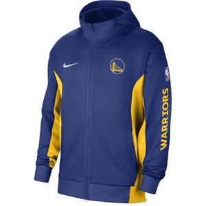 Golden State Warriors Showtime Nike NBA-hoodie met rits en Dri-FIT voor heren - Blauw