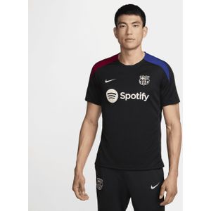 FC Barcelona Strike Nike Dri-FIT knit voetbaltop met korte mouwen voor heren - Zwart