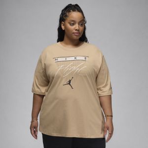 Jordan Flight Heritage T-shirt met graphic voor dames (Plus Size) - Bruin