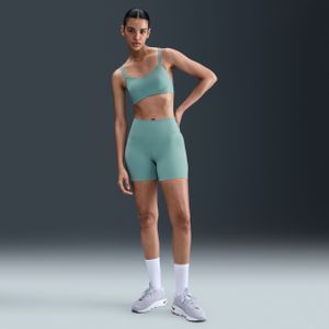 Nike Zenvy bikershorts met hoge taille voor dames (13 cm) - Groen