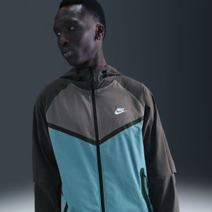 Nike Tech geweven Windrunner herenjack met rits over de hele lengte - Blauw