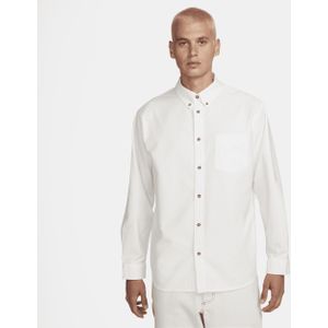 Nike Life Oxford-overhemd met lange mouwen en knoopsluiting voor heren - Wit
