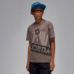 Jordan Cave Stone 4 retro T-shirt voor kids - Grijs