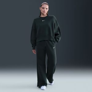 Nike - Phoenix Fleece - Damesbroek - Rood - Hoge Taille - Wijde Pijpen