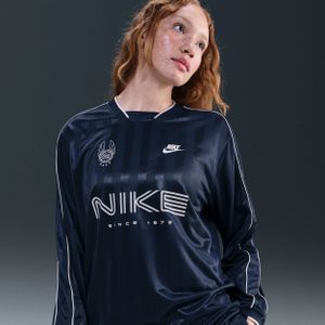 Nike damestop van jersey met lange mouwen - Blauw