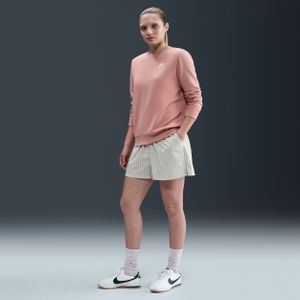 Nike Chill Poplin ruimvallende gestreepte damesshorts met halfhoge taille - Grijs