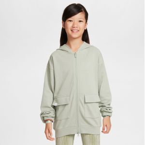 Nike Dri-FIT oversized fleecehoodie voor meisjes - Groen