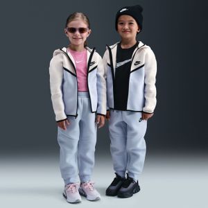 Nike tweedelige set van Tech Fleece met rits over de hele lengte voor kleuters - Grijs