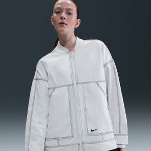 Nike oversized cargojack met graphic voor dames - Wit