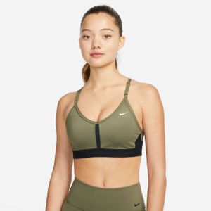 Nike Indy Padded sport-bh met V-hals en lichte ondersteuning - Groen