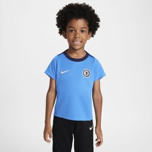 Chelsea FC Academy Pro Nike Dri-FIT voetbaltop met korte mouwen voor kleuters - Blauw