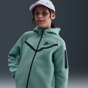Nike Sportswear Tech Fleece hoodie met rits voor meisjes - Groen