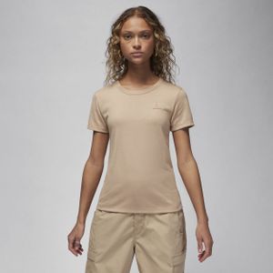Jordan Essentials T-shirt met korte mouwen en aansluitende pasvorm voor dames - Bruin