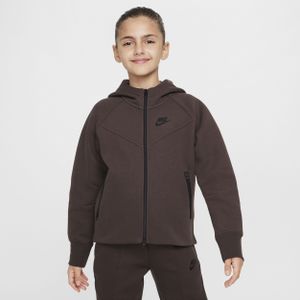 Nike Sportswear Tech Fleece Hoodie met rits over de hele lengte voor meisjes - Bruin