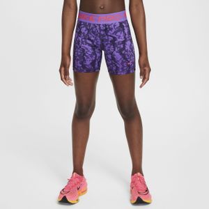 Nike Pro Dri-FIT shorts voor meisjes (8 cm) - Paars