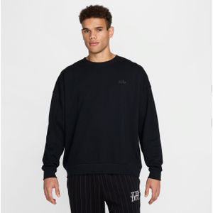 Nike Club oversized top met ronde hals voor heren - Zwart