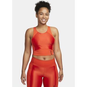 Nike Pro Dri-FIT cropped tanktop voor dames - Rood