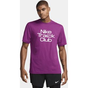 Nike Track Club hardlooptop met korte mouwen en Dri-FIT voor heren - Paars