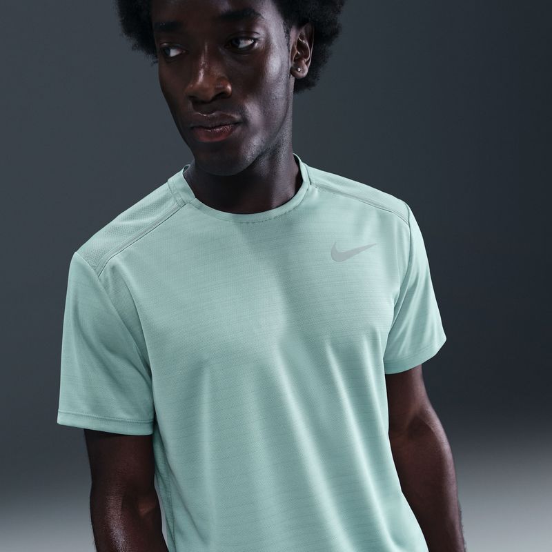 Nike - Miler - Hardlooptop - Groen - Korte Mouwen