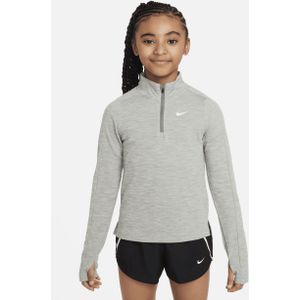 Nike - Dri-FIT - Meisjestop - Grijs - Lange Mouwen - Korte Rits