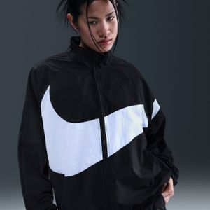 Nike oversized geweven damesjack - Zwart