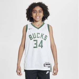 Milwaukee Bucks 2022/23 Association Edition Nike Swingman Nike NBA-jersey voor kids - Wit