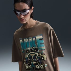 Nike oversized T-shirt met korte mouwen voor dames - Bruin