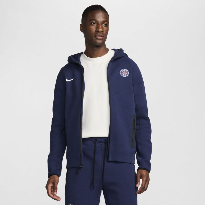 Nike - Paris Saint-Germain - Tech Fleece Vest - Donkerblauw - Katoen/Polyester - 2024-2025