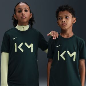 Kylian Mbappé Academy voetbalshirt met korte mouwen en Dri-FIT voor kids - Groen