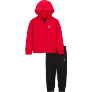 Jordan Brooklyn Fleece tweedelige hoodieset met rits voor baby's (12-24 maanden) - Zwart