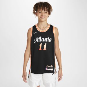 Trae Young Atlanta Hawks City Edition Nike Swingman NBA-jersey met Dri-FIT voor kids - Zwart