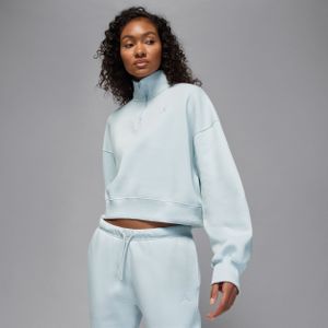Jordan Brooklyn Fleece damestop met korte rits - Grijs