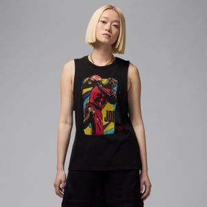Jordan mouwloos T-shirt met graphic voor dames - Zwart