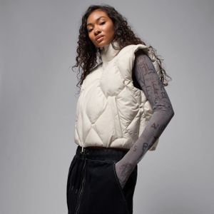 Jordan Brooklyn Therma-FIT doorgestikt gewatteerd damesjack - Bruin