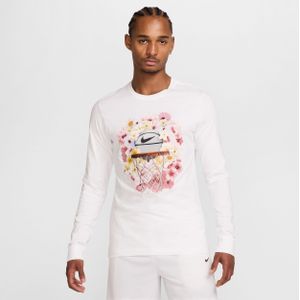 Nike Max90 basketbalshirt met lange mouwen voor heren - Wit