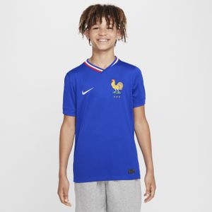 FFF (vrouwenelftal) 2024/25 Stadium Thuis Nike Dri-FIT replicavoetbalshirt voor kids - Blauw