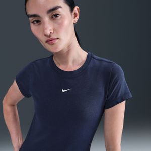 Nike - Sportswear Shirt - Navy - Sportshirt - Slanke Pasvorm - Kwartmouw