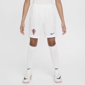 Kroatië 2024/25 Stadium Thuis/Uit Nike replica voetbalshorts met Dri-FIT voor kids - Wit