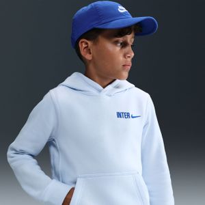 Inter Milan Club Nike voetbalhoodie van fleece voor jongens - Grijs