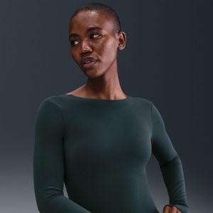 Nike Zenvy Dri-FIT damestop met lange mouwen - Groen