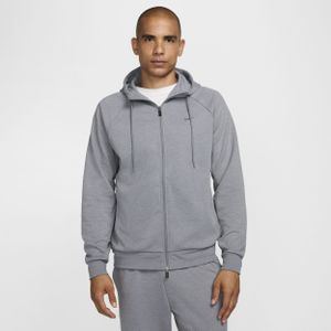 Nike Primary Fleece Dri-FIT UV performancehoodie met rits over de hele lengte voor heren - Grijs