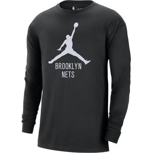 Brooklyn Nets Essential Jordan NBA-herenshirt met lange mouwen - Zwart