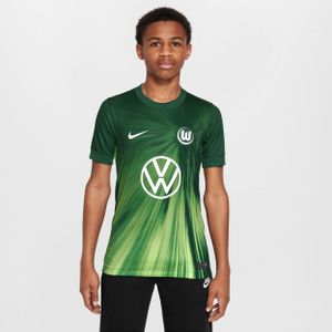 Vfl Wolfsburg 2025/2026 Stadium Thuis Nike Dri-Fit replica voetbaltop met korte mouwen voor jeugd - Groen