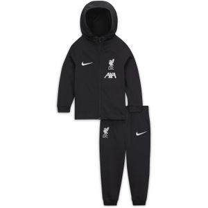 Liverpool FC Strike Nike Dri-FIT trainingspak met capuchon voor baby's/peuters - Zwart