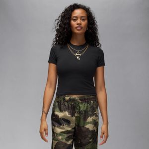 Jordan Flight T-shirt met graphic voor dames - Zwart